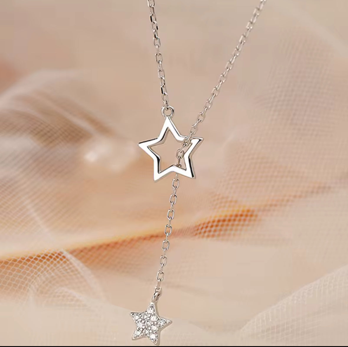 Hollow Star Tassel Chain Necklace