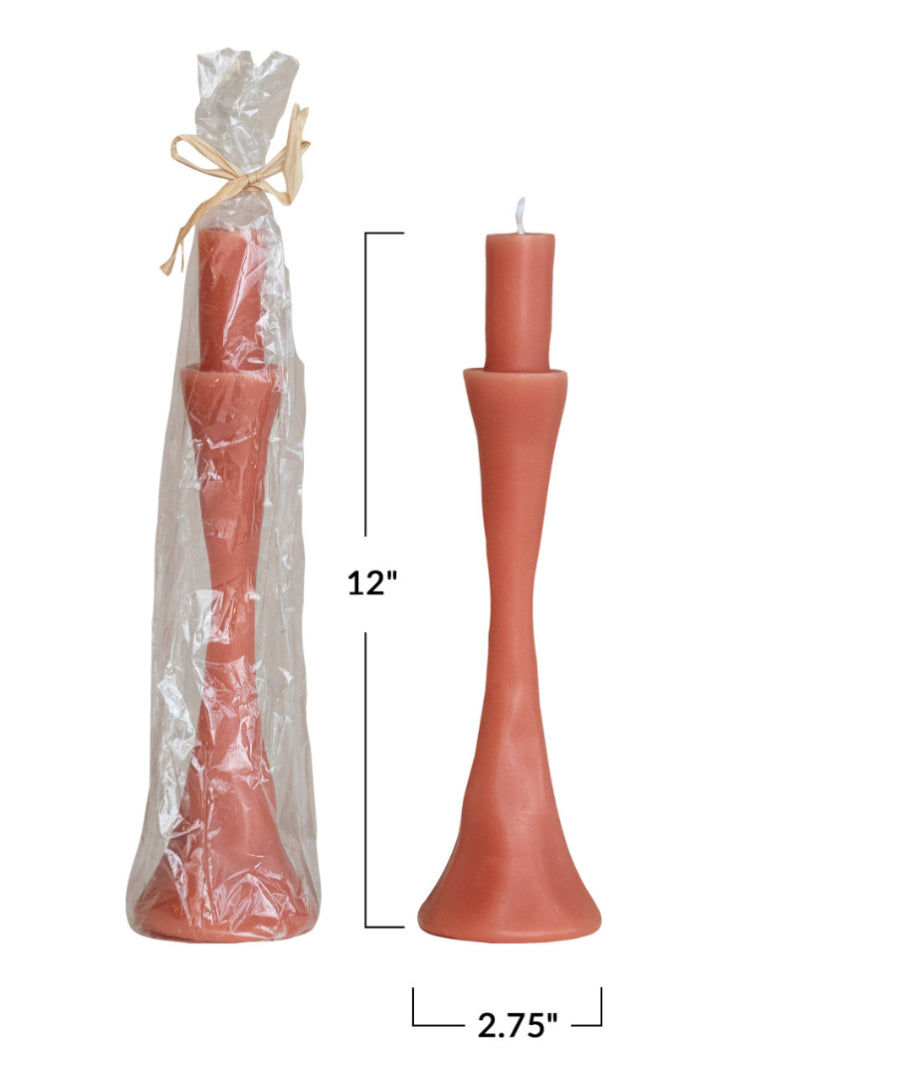 Unscented Sculpted Taper 12” Candle