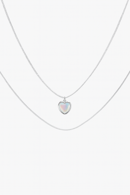 Heart-Shaped Moonstone Necklace