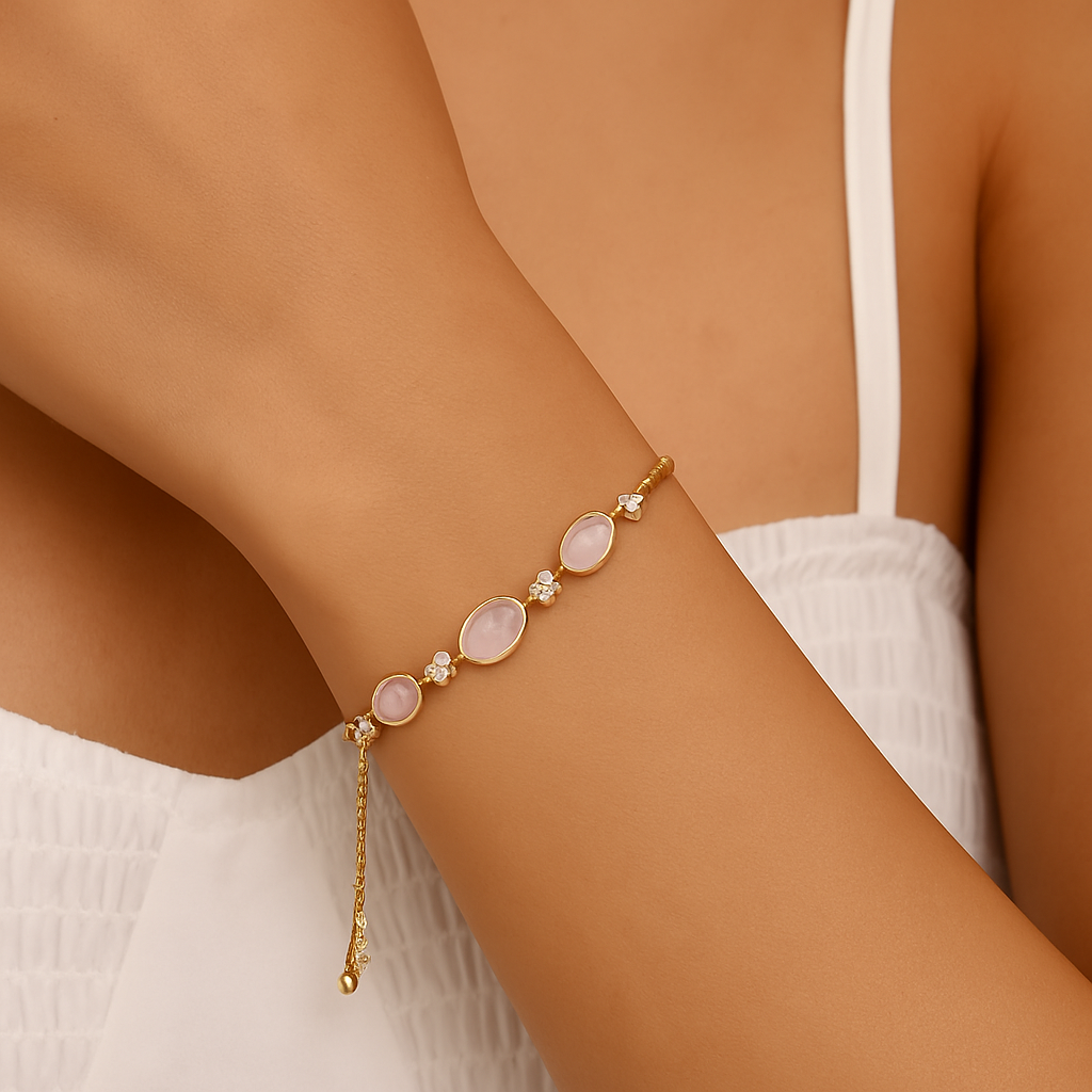 Elegant Gold-Plated Zircon Bracelet
