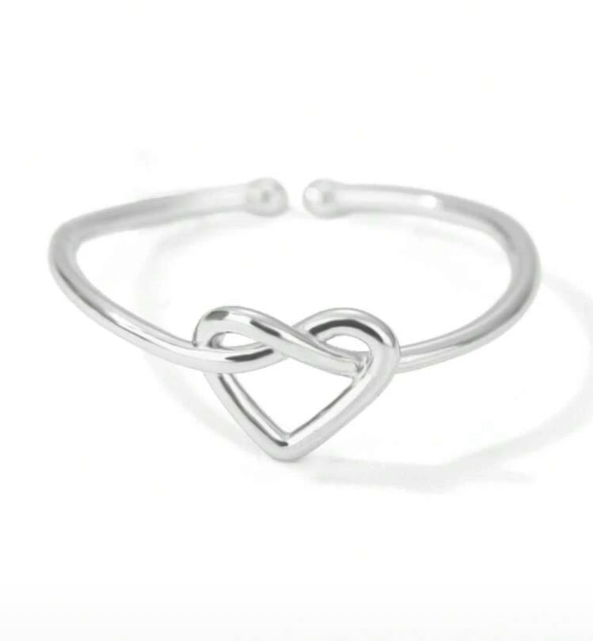 Sterling Silver Tied Heart Ring