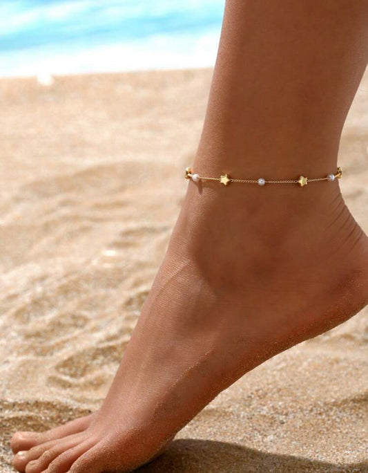Star & Pearl Anklet