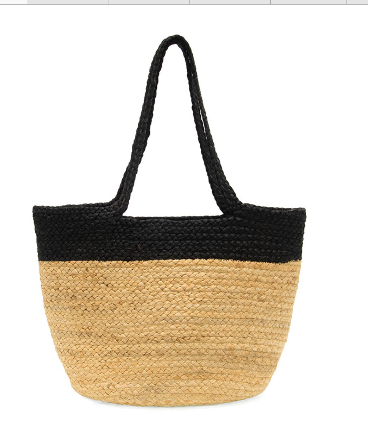 Natural & Black Phoebe Jute Tote