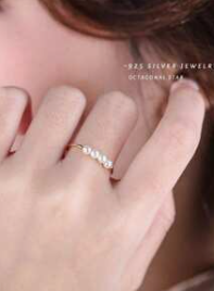 Sterling Silver Pearl Ring