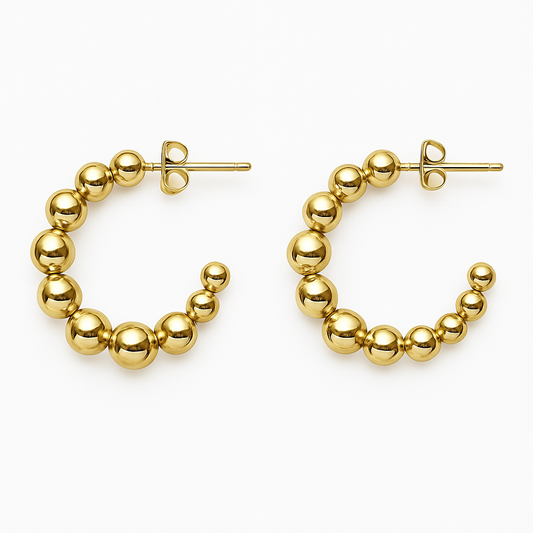 Stainless Steel Beaded  Earrings