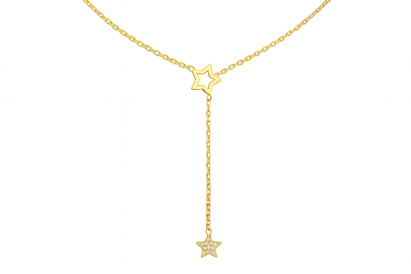 Hollow Star Tassel Chain Necklace