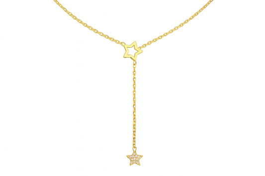 Hollow Star Tassel Chain Necklace