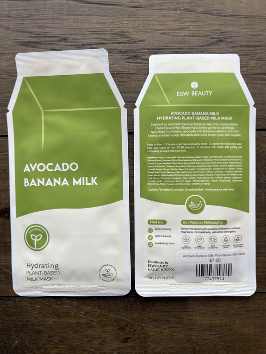 Avocado Banana Milk Plant-Based Milk Mask