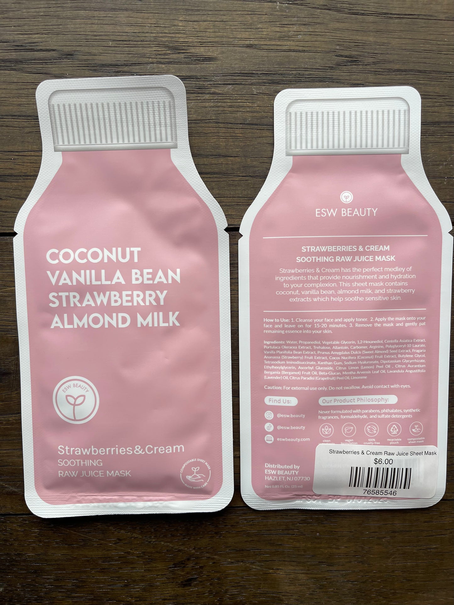 Strawberries & Cream Raw Juice Sheet Mask