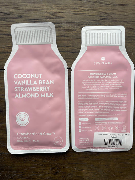 Strawberries & Cream Raw Juice Sheet Mask