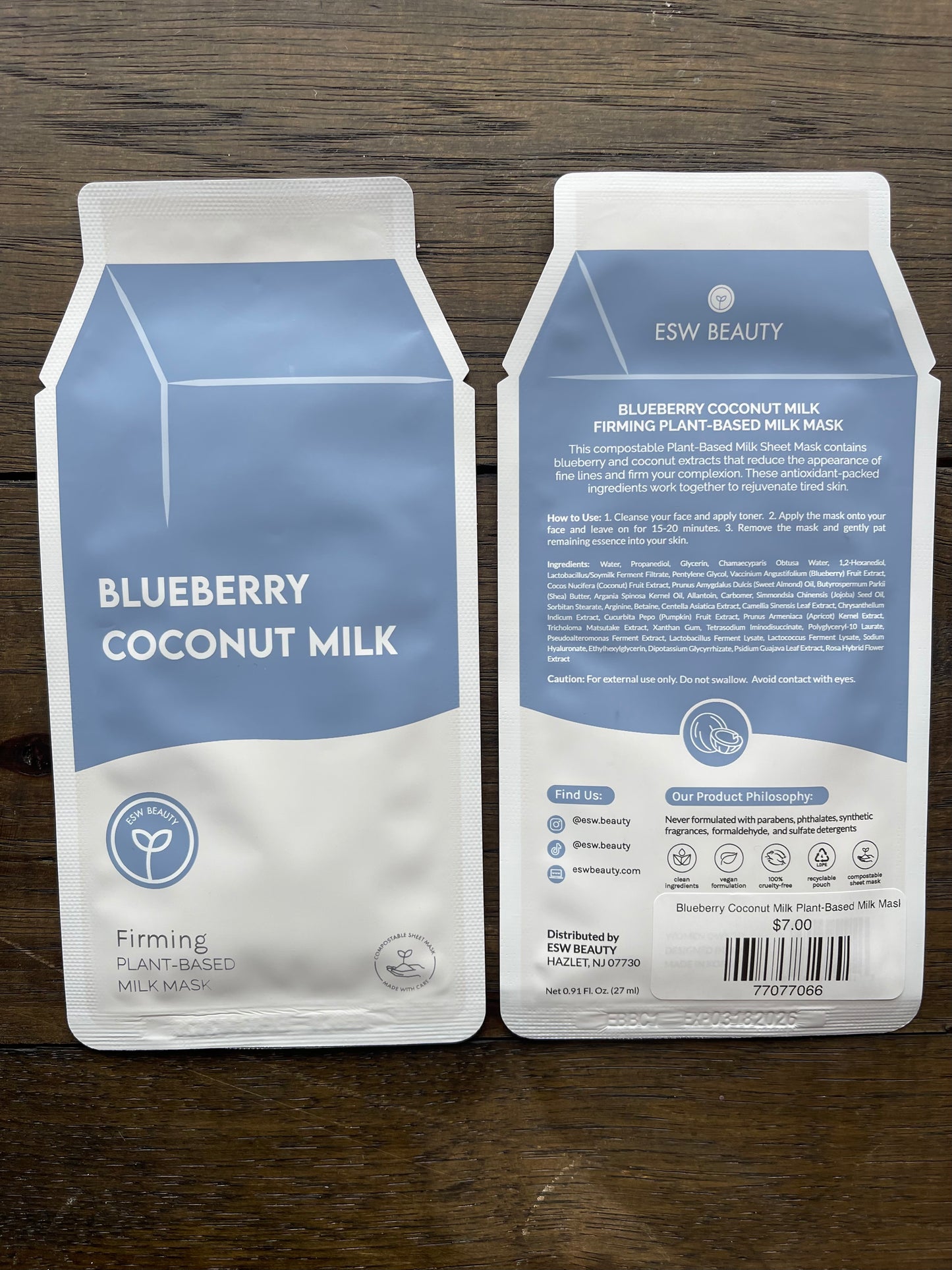 Blueberry Coconut Milk Plant-Based Milk Mask