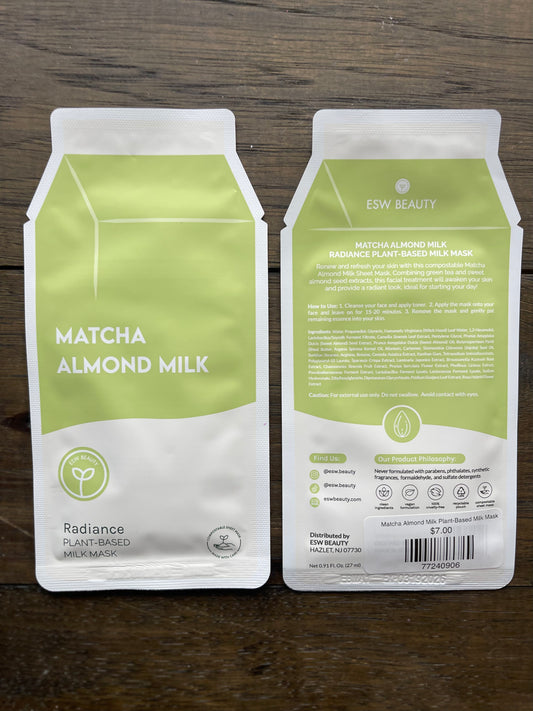 Matcha Almond Milk Plant-Based Milk Mask