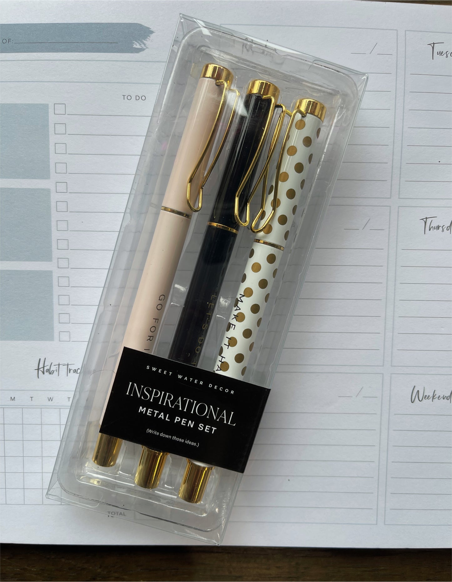 Inspirational Metal Pen Set