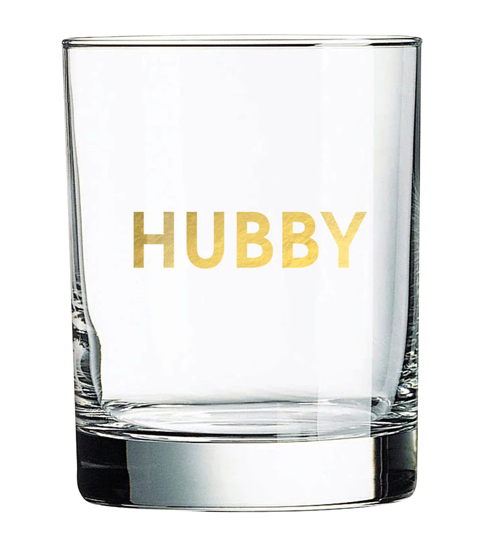 Hubby - Gold Foil Rocks Glass