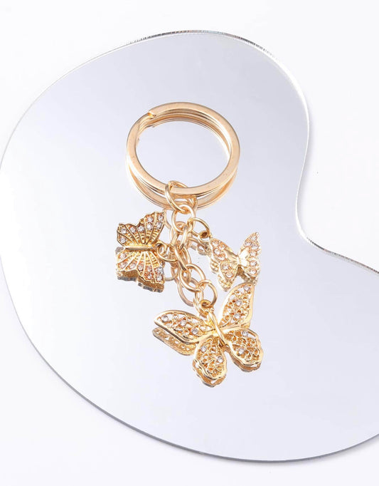 Butterflies Keychain Purse Charm