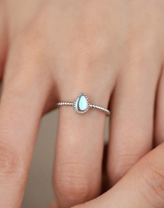 Sterling Silver Synthetic Moonstone Ring