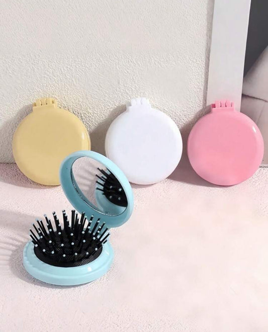 Foldable Travel Mirror Brush