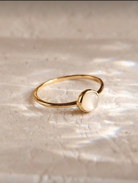 Vintage Opal Inlaid Ring