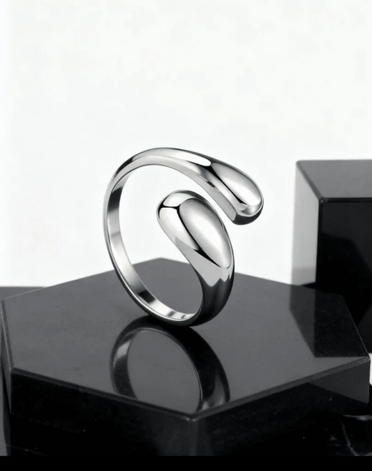 Stainless Steel Wave Ring
