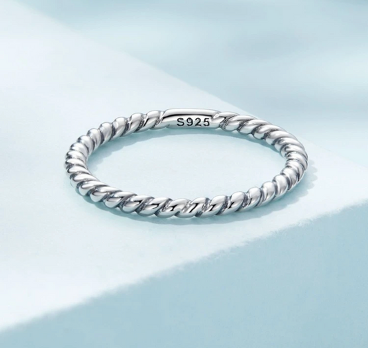 Sterling Silver Minimalist Braided Ring