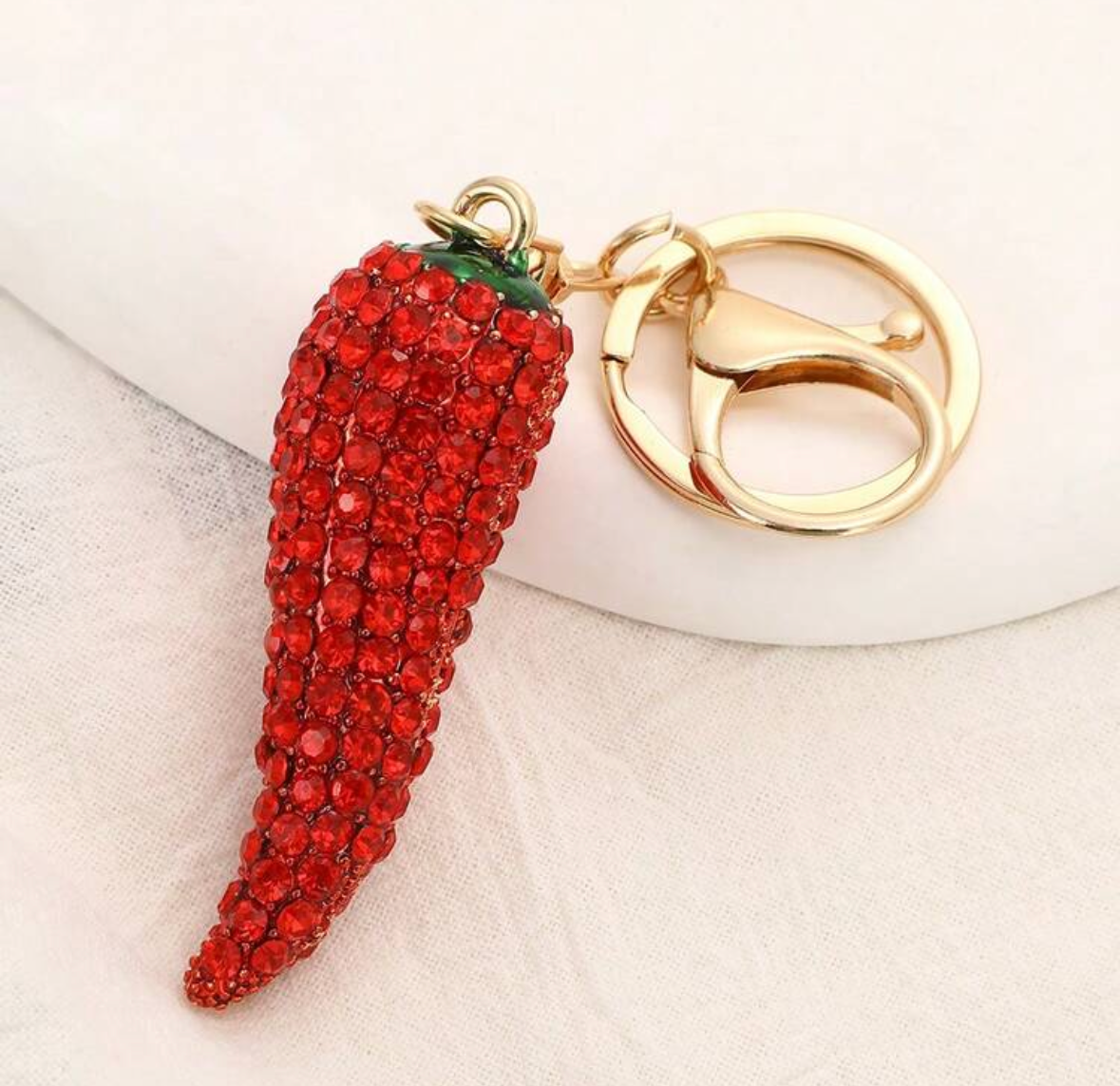 Sparkly Pepper Keychain
