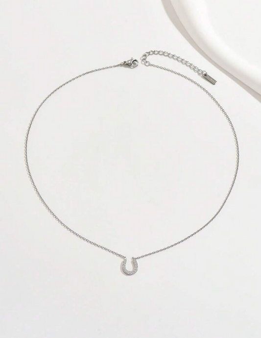 Rhinestone Horseshoe Necklace