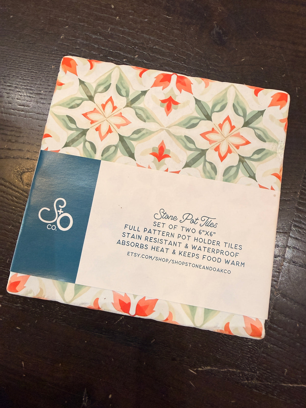 Pot Tiles Set - Holiday Diamond