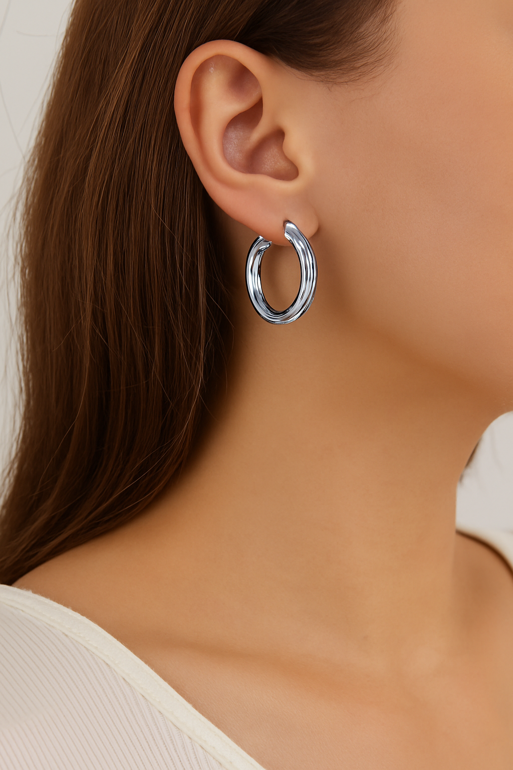 Modern Twisted Hoop Earrings