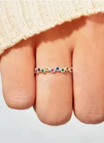 Sterling Silver Rainbow Ring