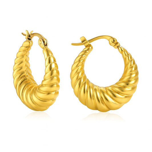 Scalloped Hoop Earrings