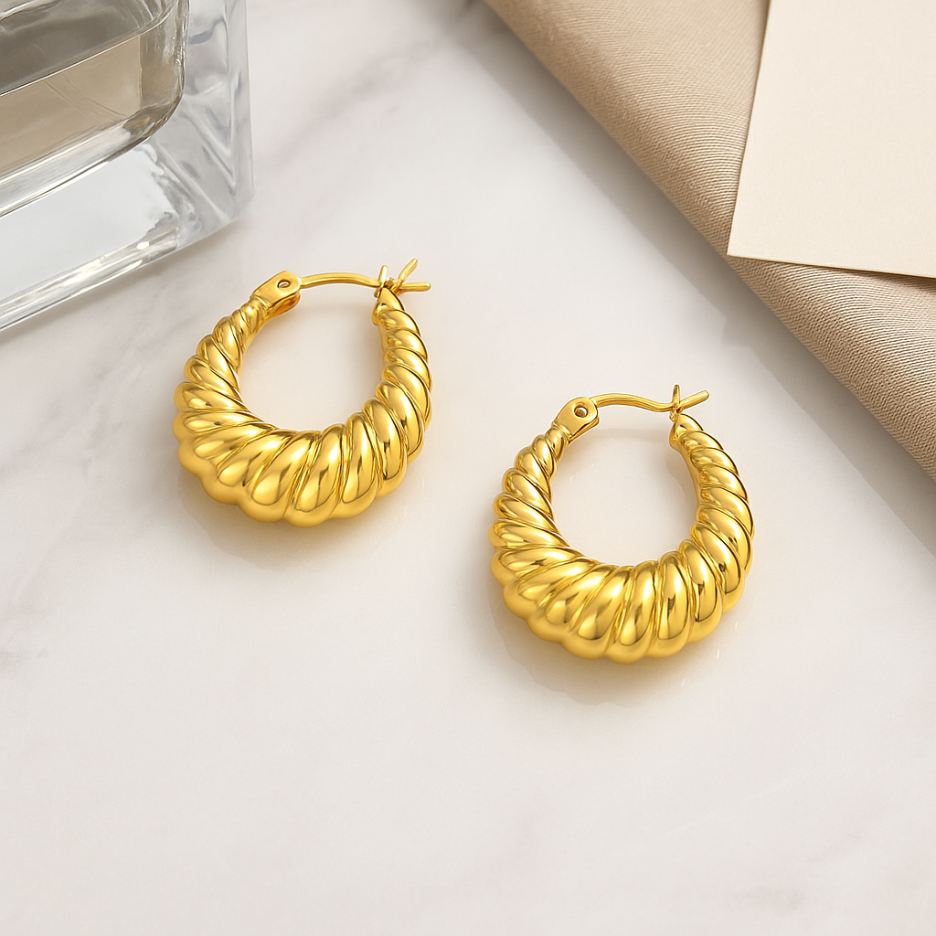 Scalloped Hoop Earrings