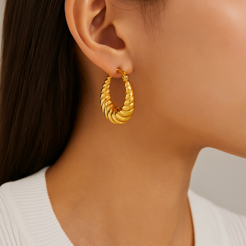 Scalloped Hoop Earrings