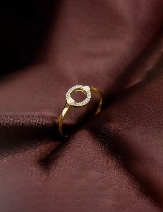 Sterling Silver w/ Inlaid Diamond Ring