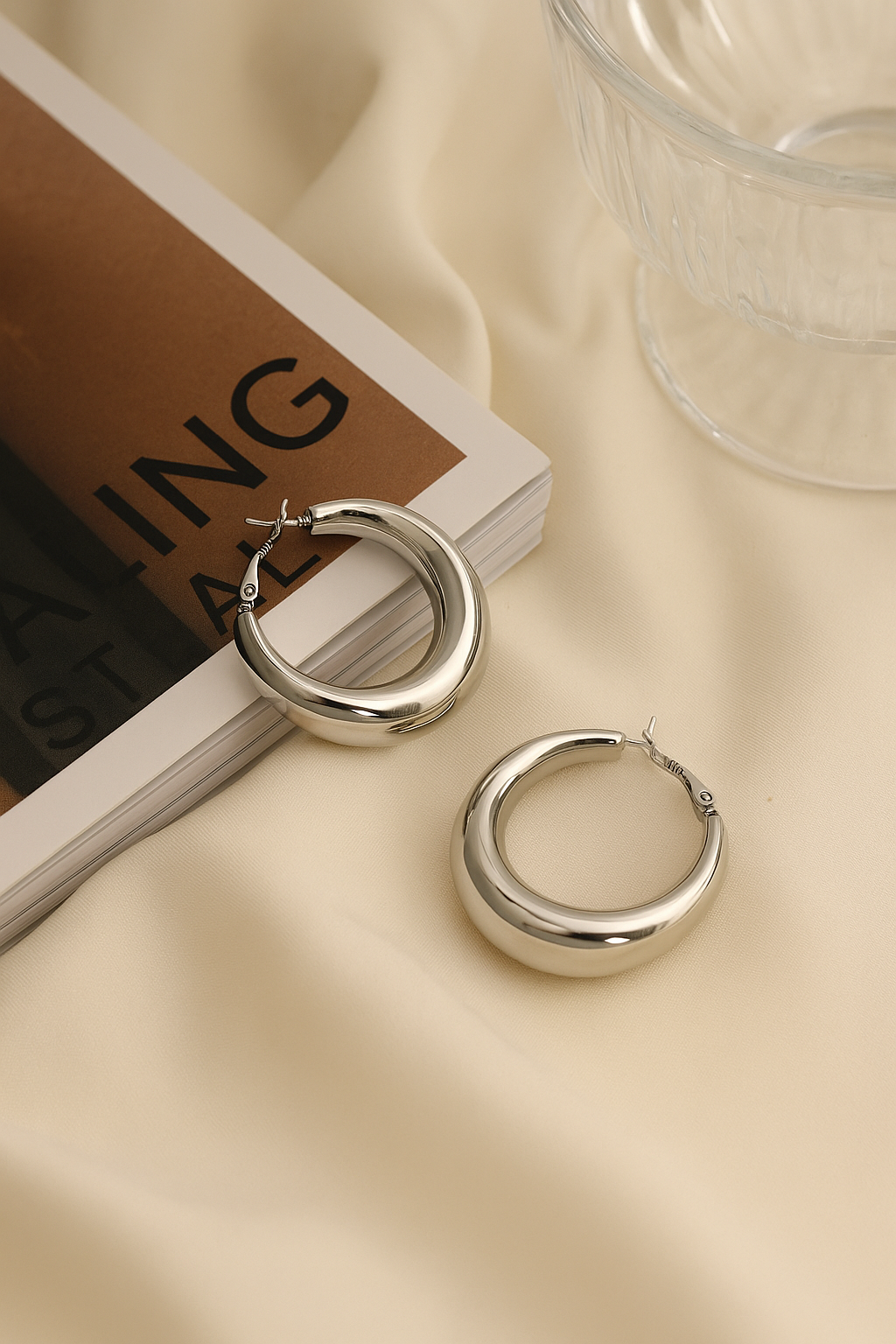 Silver Bold Hoop Earrings