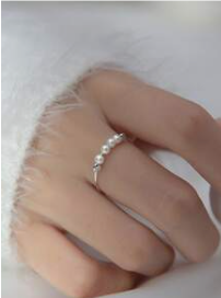 Sterling Silver Pearl Ring