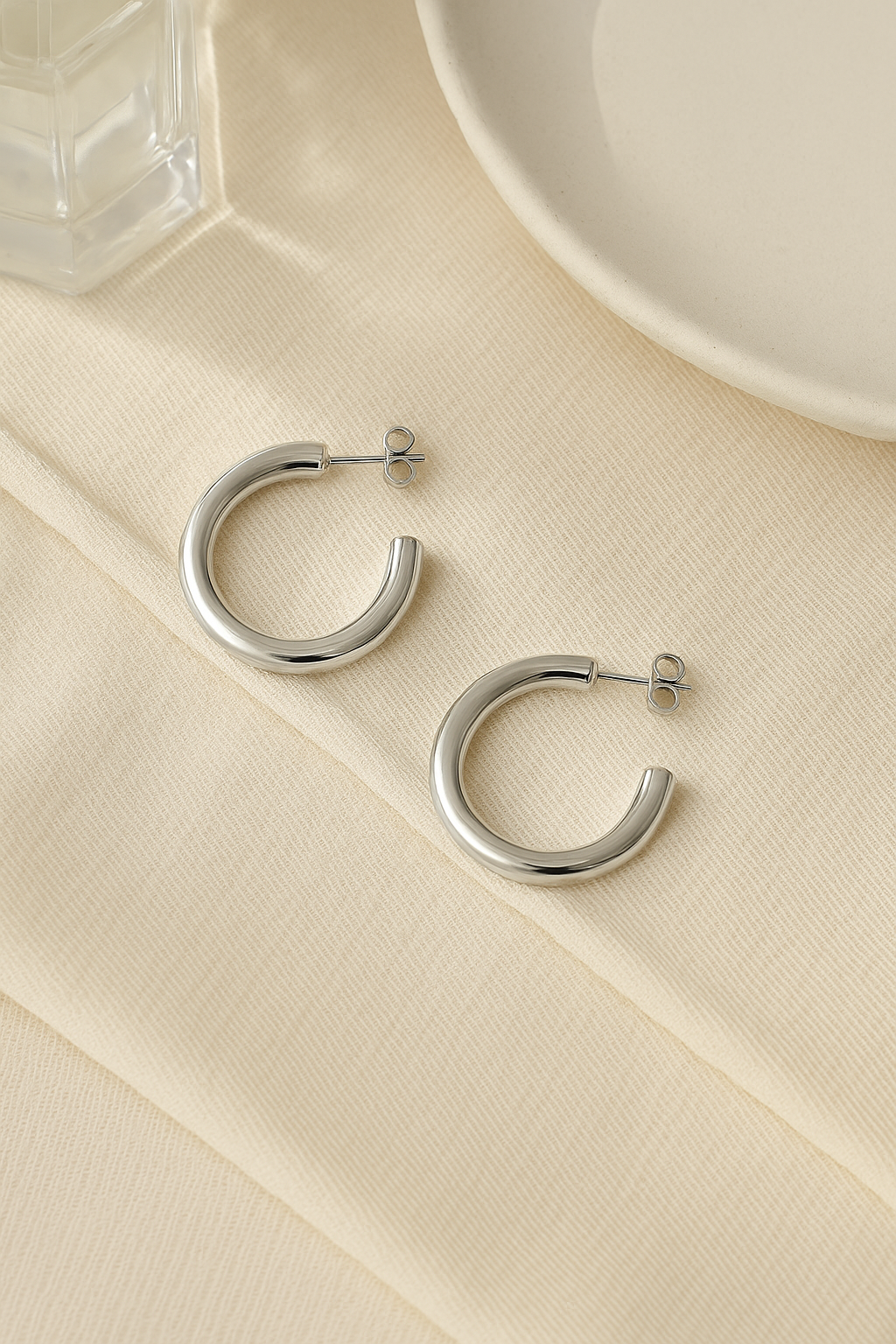Chunky Stainless Steel Hoop Earrings