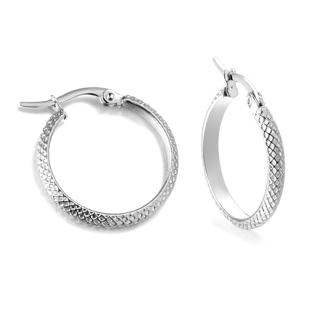 Textured Thin Stainless Steel Hoops
