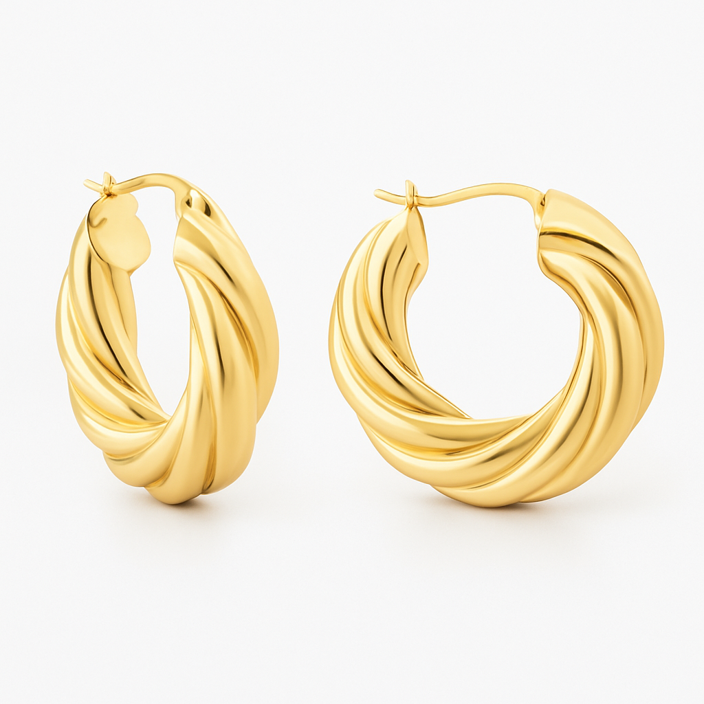 Twisted Elegance Hoop Earrings