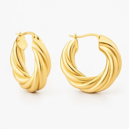 Twisted Elegance Hoop Earrings