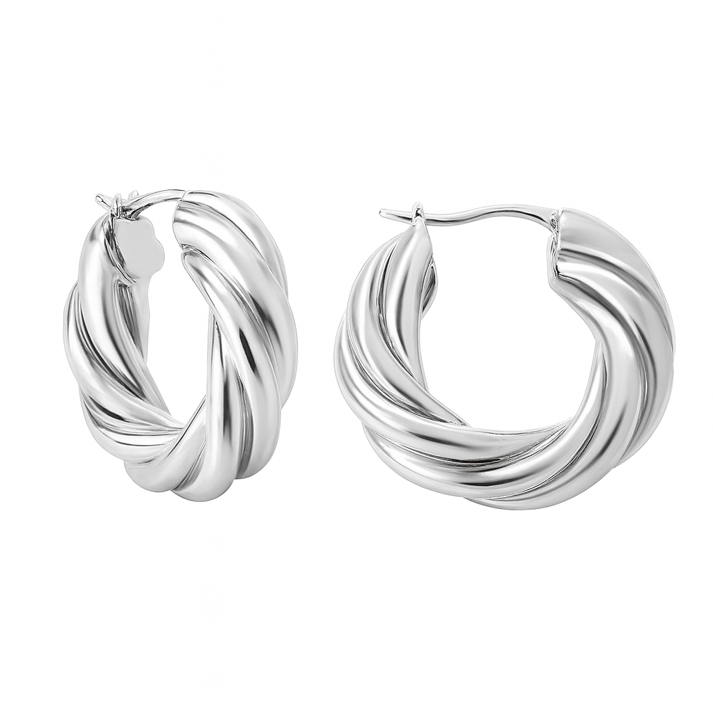 Twisted Elegance Hoop Earrings