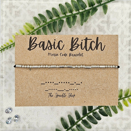 Basic Bitch - Handmade Morse Code Bracelet