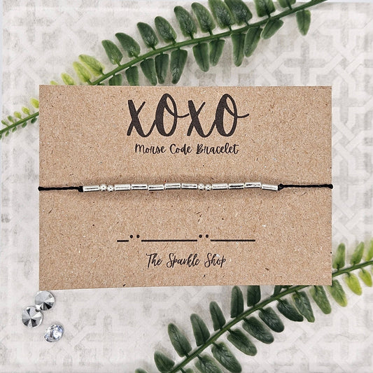 Handmade Morse Code Bracelet - XOXO