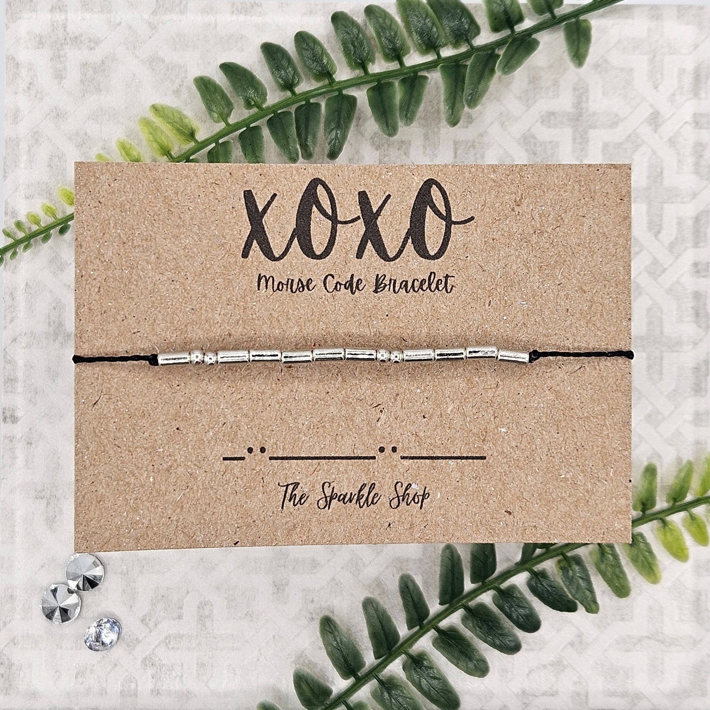 Handmade Morse Code Bracelet - XOXO