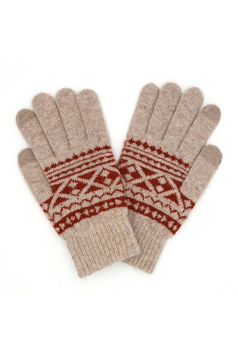 Boarder Pattern Smart Gloves