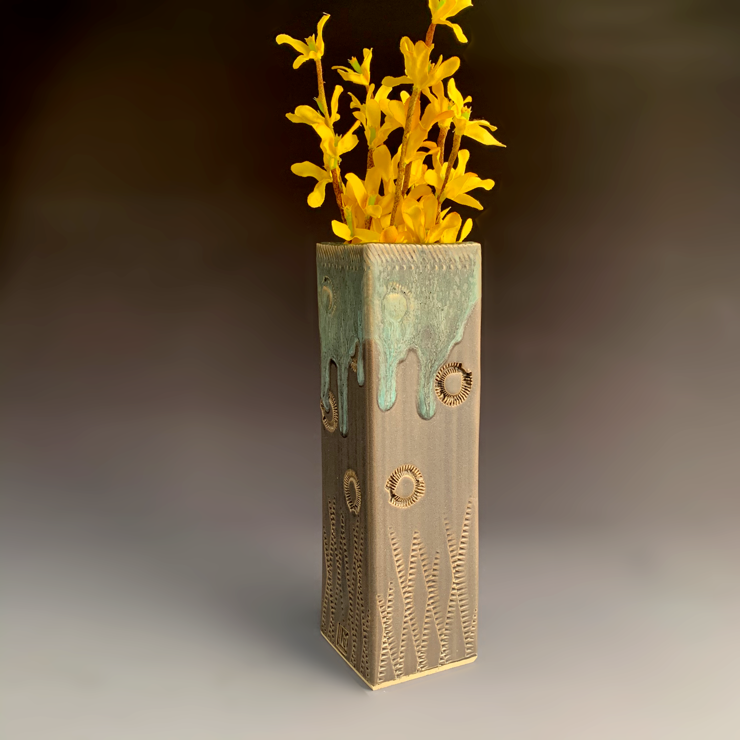 Tall Square Bud Vase