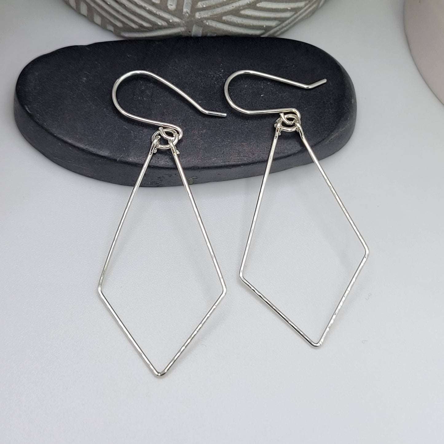 Sterling Silver Trapezoid Earrings