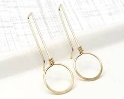 Classic Gold Threader Hoop Earrings