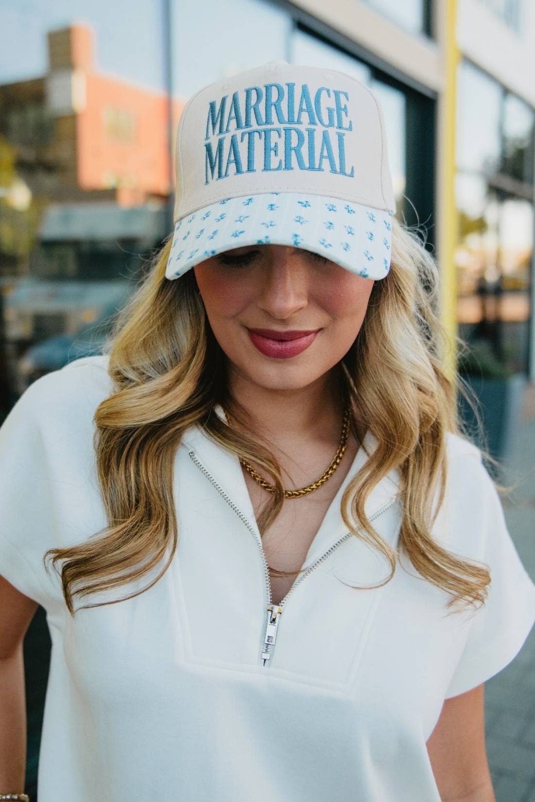 Marriage Material Two-Toned Trucker Hat