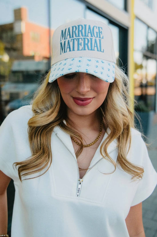 Marriage Material Two-Toned Trucker Hat
