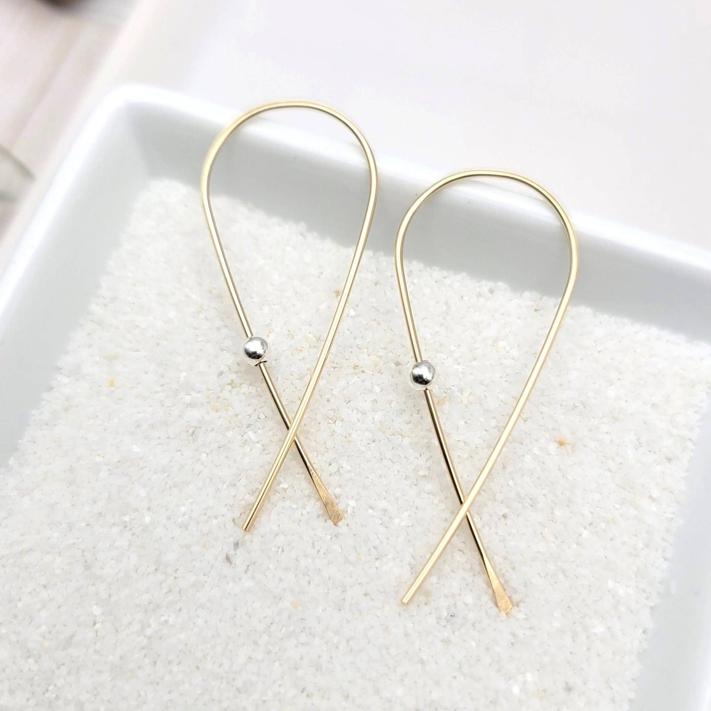 Wishbone Threader Earrings - 14k Gold Filled